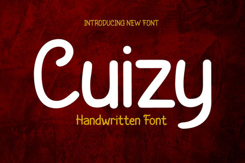 Cuizy | Handwritten Display Font twinletter 