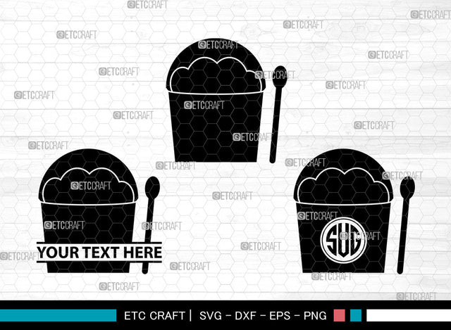 Cup Icecream Icons Monogram, Cup Icecream Svg, Icecream icon Svg, Cup Icecream Icons, Cup Icecream Icon Monogram, Icon Monogram, Svg Cut File, Dxf, Eps, Png, SVG ETC Craft 