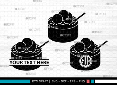 Cup Icecream Icons Monogram, Cup Icecream Svg, Icecream icon Svg, Cup Icecream Icons, Cup Icecream Icon Monogram, Icon Monogram, Svg Cut File, Dxf, Eps, Png, SVG ETC Craft 