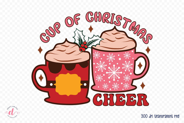 Cup of Christmas Cheer PNG Sublimation Sublimation CraftLabSVG 