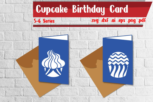 Cupcake Birthday Card 3 SVG zafrans studio 