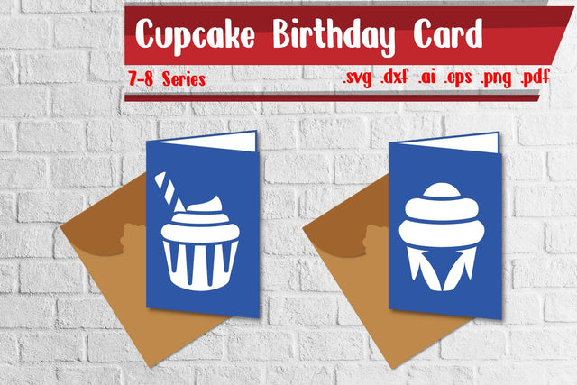 Cupcake Birthday Card 4 SVG zafrans studio 