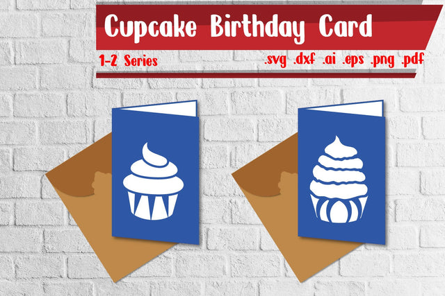 Cupcake Birthday Card SVG zafrans studio 