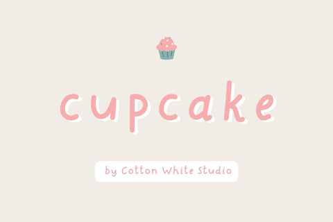 Cupcake Font Cotton White Studio 