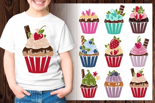Cupcake SVG Bundle, dessert svg, baking svg, bake svg, birthday cake svg, cup cake svg, cakes svg, svg files for cricut, svg for silhouette SVG James 