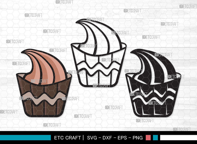 Cupcake SVG | Cupcake Svg | sweet cupcake Svg | dessert Svg | Cupcake Clipart SVG ETC Craft 