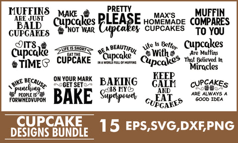 Cupcake SVG Designs Bundle SVG PatternFeed8 