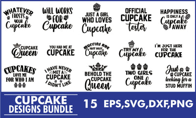 Cupcake SVG Designs Bundle SVG PatternFeed8 