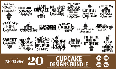 Cupcake SVG Designs Bundle SVG PatternFeed8 