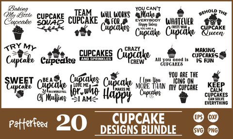 Cupcake SVG Designs Bundle SVG PatternFeed8 