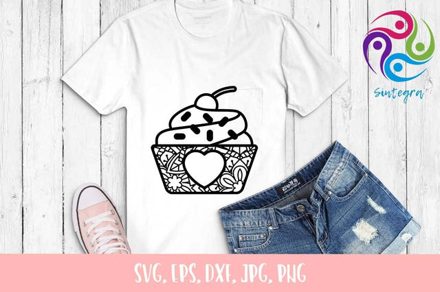 Cupcake Svg File, Cupcake Heart Svg SVG Sintegra 