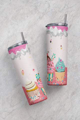 Cupcake Tumbler Wrap 20oz Tumbler Sublimation PNG Download, Tumbler Wrap - PNG Digital Download Sublimation CaldwellArt 