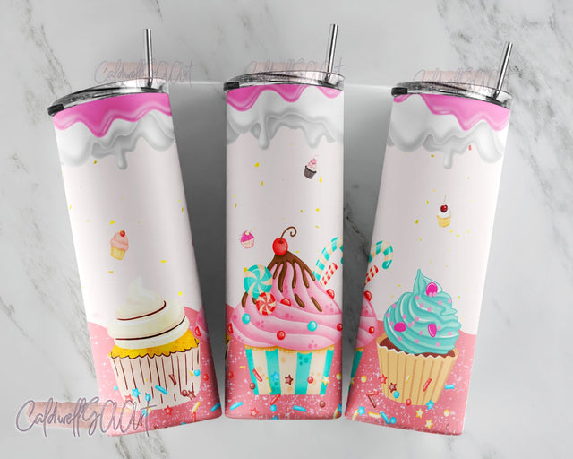 Cupcake Tumbler Wrap 20oz Tumbler Sublimation PNG Download, Tumbler Wrap - PNG Digital Download Sublimation CaldwellArt 