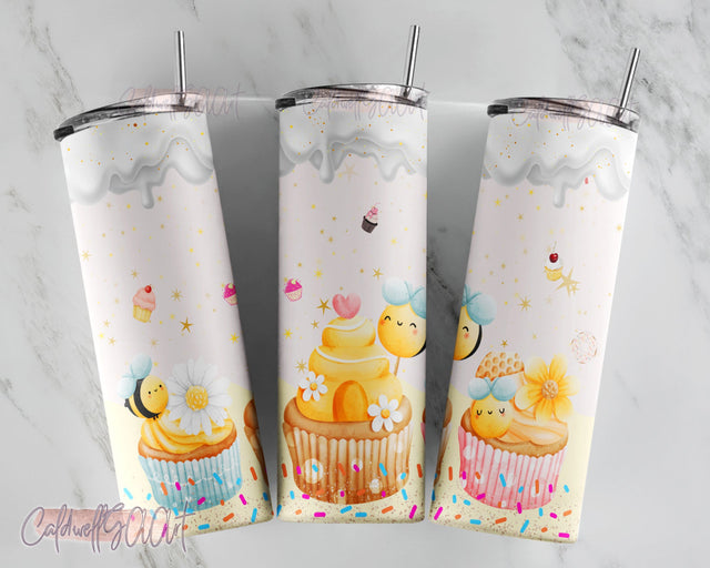 Cupcake Tumbler Wrap 20oz Tumbler Sublimation PNG, Sublimation Designs for Straight/Tapered Tumbler PNG File Digital Download Sublimation CaldwellArt 