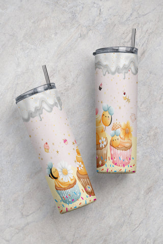 Cupcake Tumbler Wrap 20oz Tumbler Sublimation PNG, Sublimation Designs for Straight/Tapered Tumbler PNG File Digital Download Sublimation CaldwellArt 