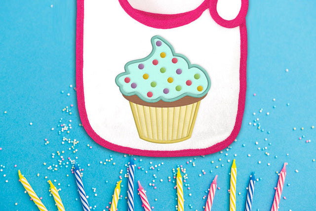 Cupcake with Sprinkles Applique Embroidery Embroidery/Applique DESIGNS Designed by Geeks 