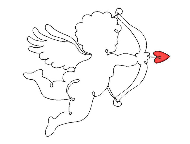 Cupid Angel with Bow, Valentine Machine Embroidery Embroidery/Applique DESIGNS Canada Embroidery 