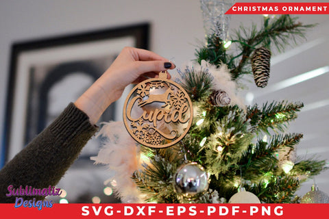 Cupid Christmas Tree Ornament SVG Cut File SVG Sublimatiz Designs 