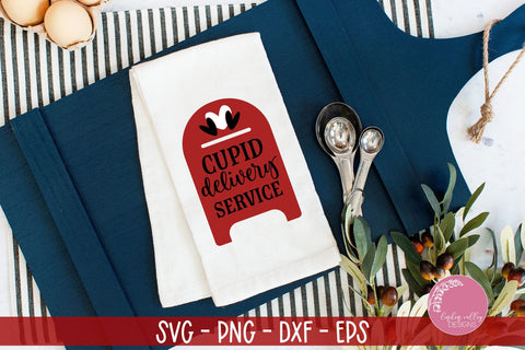 Cupid Delivery SVG-Valentine SVG-Mailbox SVG SVG Linden Valley Designs 