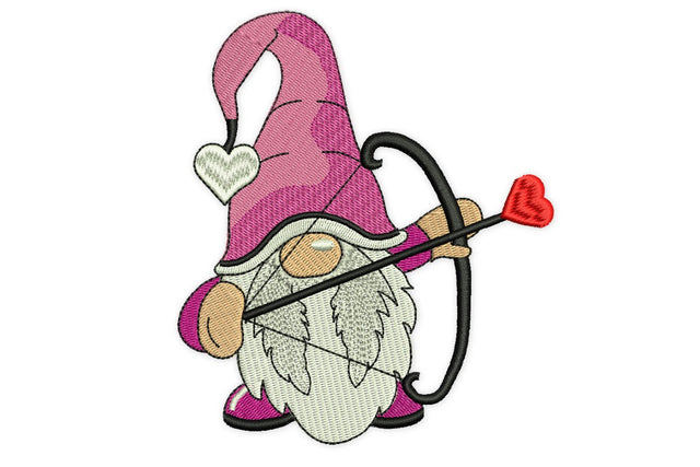 Cupid Gnome Embroidery Design, Valentines day Embroidery Designs, Love Machine Embroidery File Embroidery/Applique DESIGNS NextEmbroidery 