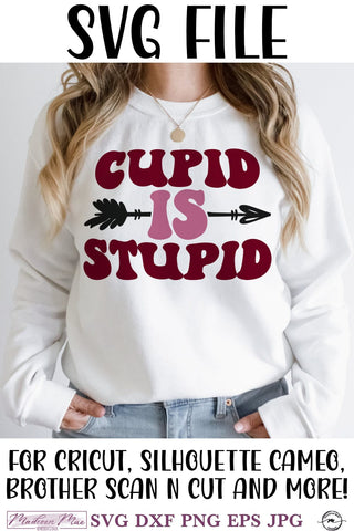 Cupid is Stupid SVG, Funny Valentine's Day Design SVG Madison Mae Designs 