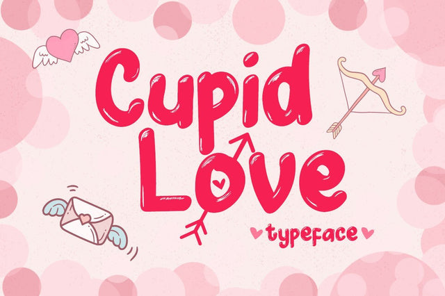Cupid Love - A Lovely Typeface Font Dm Letter Studio 