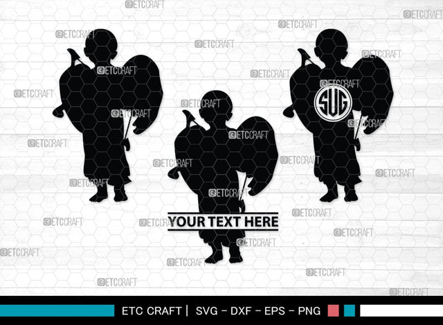 Cupid Monogram, Cupid Silhouette, Cupid SVG, Valentines Cupid Svg, Angel Svg, Love Svg, SB00350 SVG ETC Craft 