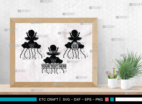 Cupid Monogram, Cupid Silhouette, Cupid SVG, Valentines Cupid Svg, Angel Svg, Love Svg, SB00350 SVG ETC Craft 