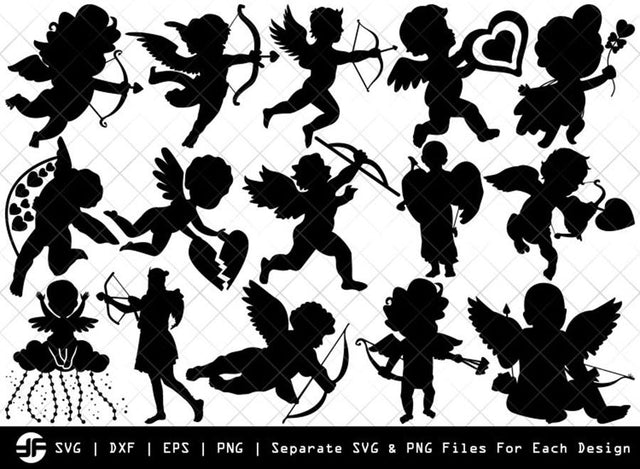 Cupid SVG | Angle SVG | Arrow Silhouette Bundle | Cut File SVG ETC Craft 
