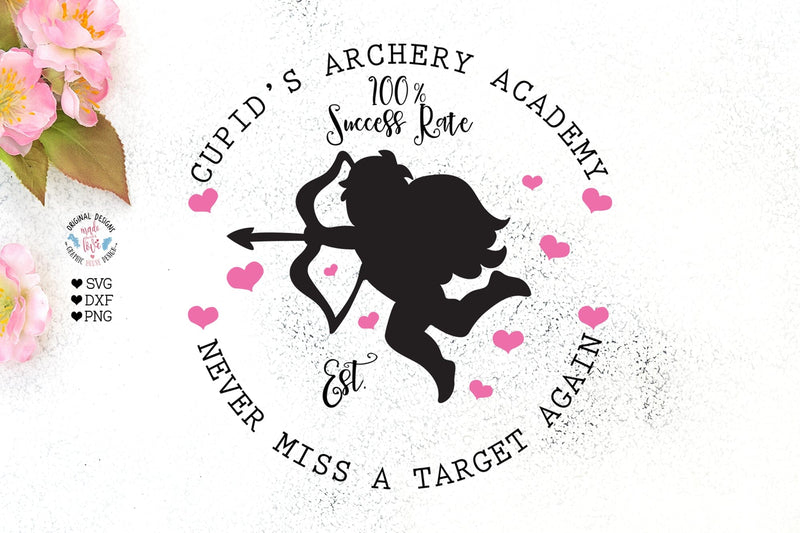 Cupid’s Archery Academy Cut File and Sublimation File SVG Graphic House Design 