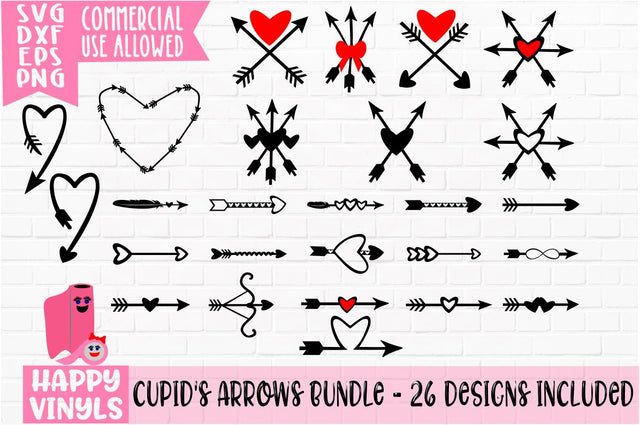 Cupids Arrows Bundle SVG Happy Vinyls