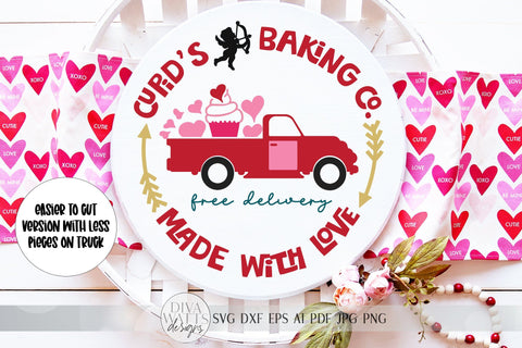 Cupid's Baking Co SVG | Valentine's Day SVG | Farmhouse Truck Sign | dxf and more SVG Diva Watts Designs 
