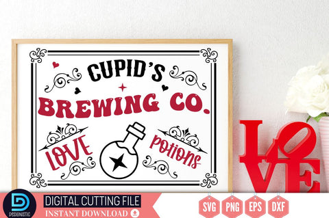 Cupid's brewing co. love potions SVG SVG DESIGNISTIC 