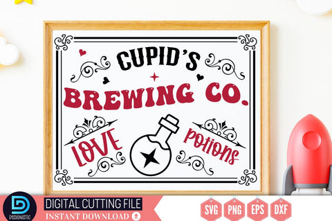 Cupid's brewing co. love potions SVG SVG DESIGNISTIC 