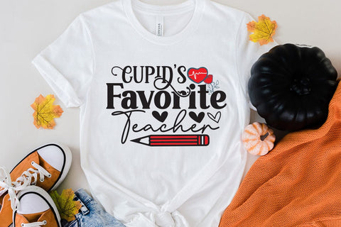 Cupid's Favorite Teacher SVG Cut File,Cupid's Favorite Teacher PNG SVG BlackCatsMedia 