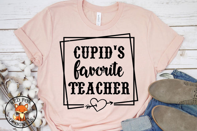 Cupid's Favorite Teacher SVG, Teacher Valentine's Day SVG SVG RedFoxDesignsUS 