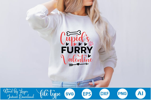 Cupid's furry Valentine SVG SVGs,Quotes and Sayings,Food & Drink,On Sale, Print & Cut SVG DesignPlante 503 