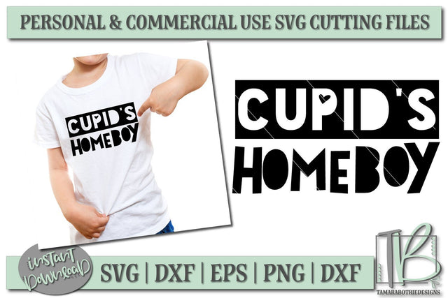 Cupids Homeboy SVG File, Kid's Valentine's SVG Cut File SVG TB Designs 