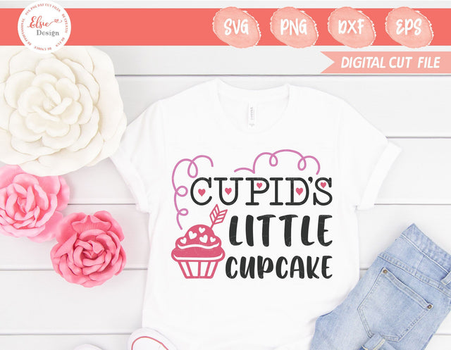 Cupids Little Cupcake - SVG, PNG, DXF, EPS SVG Elsie Loves Design 