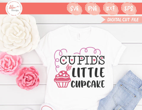 Cupids Little Cupcake - SVG, PNG, DXF, EPS SVG Elsie Loves Design 