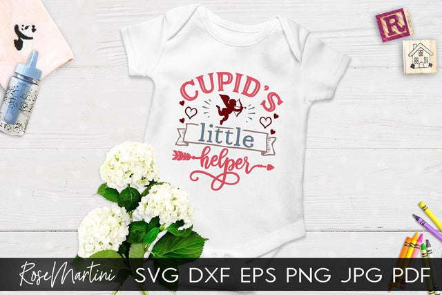 Cupid's Little Helper SVG file for cutting machines Cricut Silhouette SVG PNG Valentine's Day Baby Boy SVG Baby Girl SVG RoseMartiniDesigns 