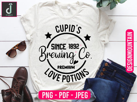 cupid's since 1892 brewing co premium love potions sublimation design Sublimation Alihossainbd 
