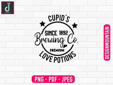 cupid's since 1892 brewing co premium love potions sublimation design Sublimation Alihossainbd 