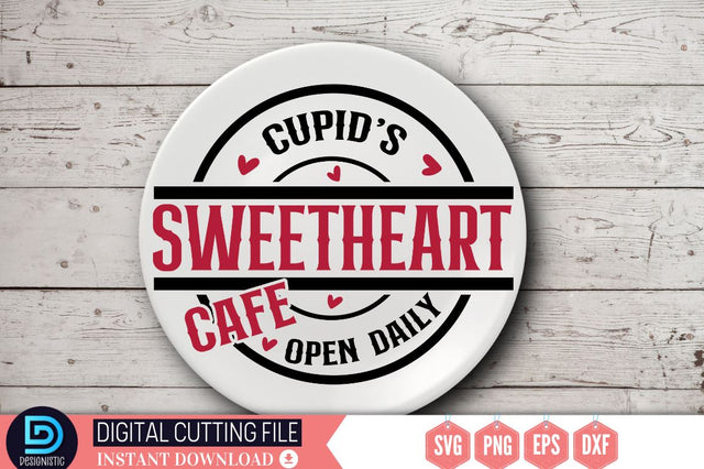 Cupid's sweetheart cafe open daily SVG SVG DESIGNISTIC 