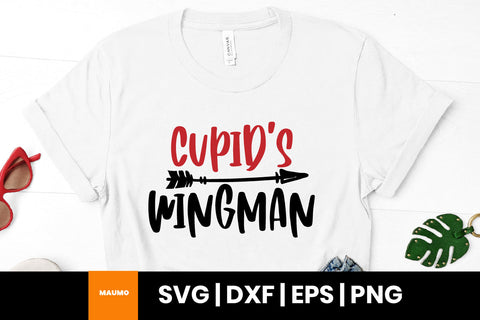 Cupid's wingman, funny valentine svg quote SVG Maumo Designs 