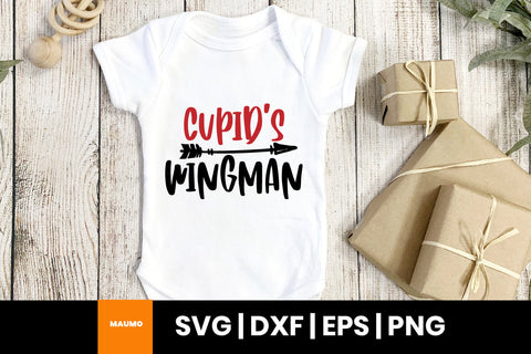 Cupid's wingman, funny valentine svg quote SVG Maumo Designs 