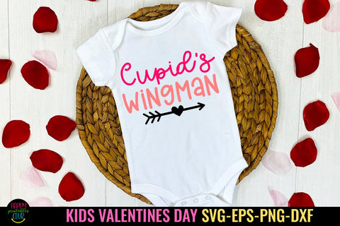 Cupid's Wingman I Kids Valentines SVG I Baby Valentines SVG SVG Happy Printables Club 
