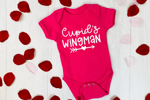 Cupid's Wingman I Kids Valentines SVG I Baby Valentines SVG SVG Happy Printables Club 