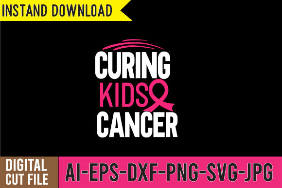 Curing Kids Cancer SVG Cut File SVG BlackCatsMedia 