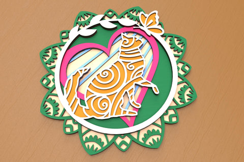 Curious Cat and Butterfly layered SVG cut files SVG Angel on Empire 